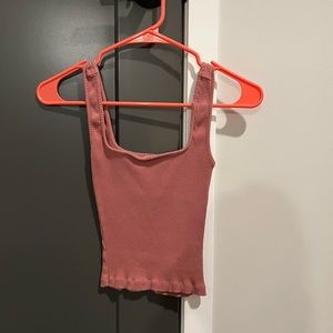 Urban Outfitters Square Neck dark peach/pink tank - size small